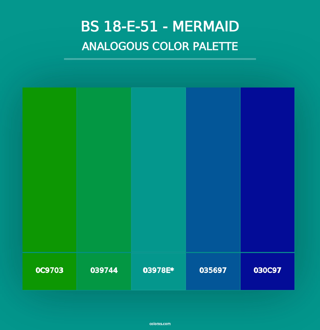 BS 18-E-51 - Mermaid - Analogous Color Palette