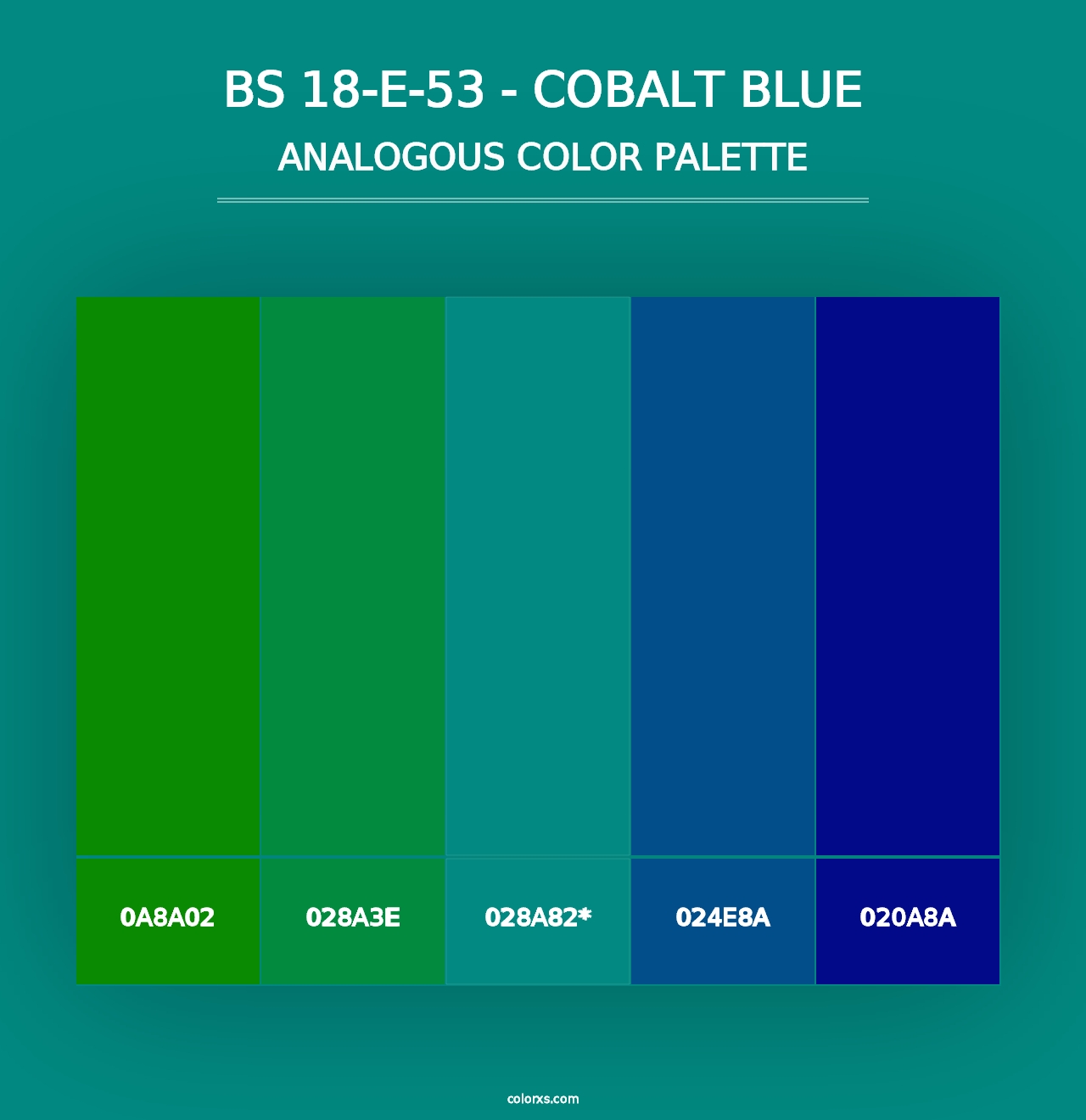 BS 18-E-53 - Cobalt Blue - Analogous Color Palette