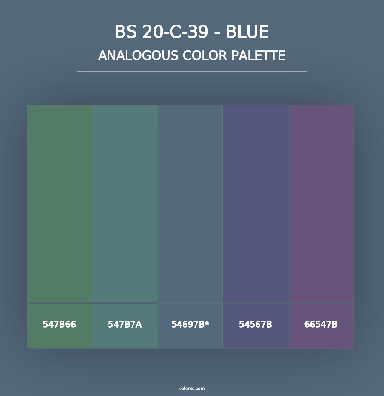 BS 20-C-39 - Blue - Analogous Color Palette