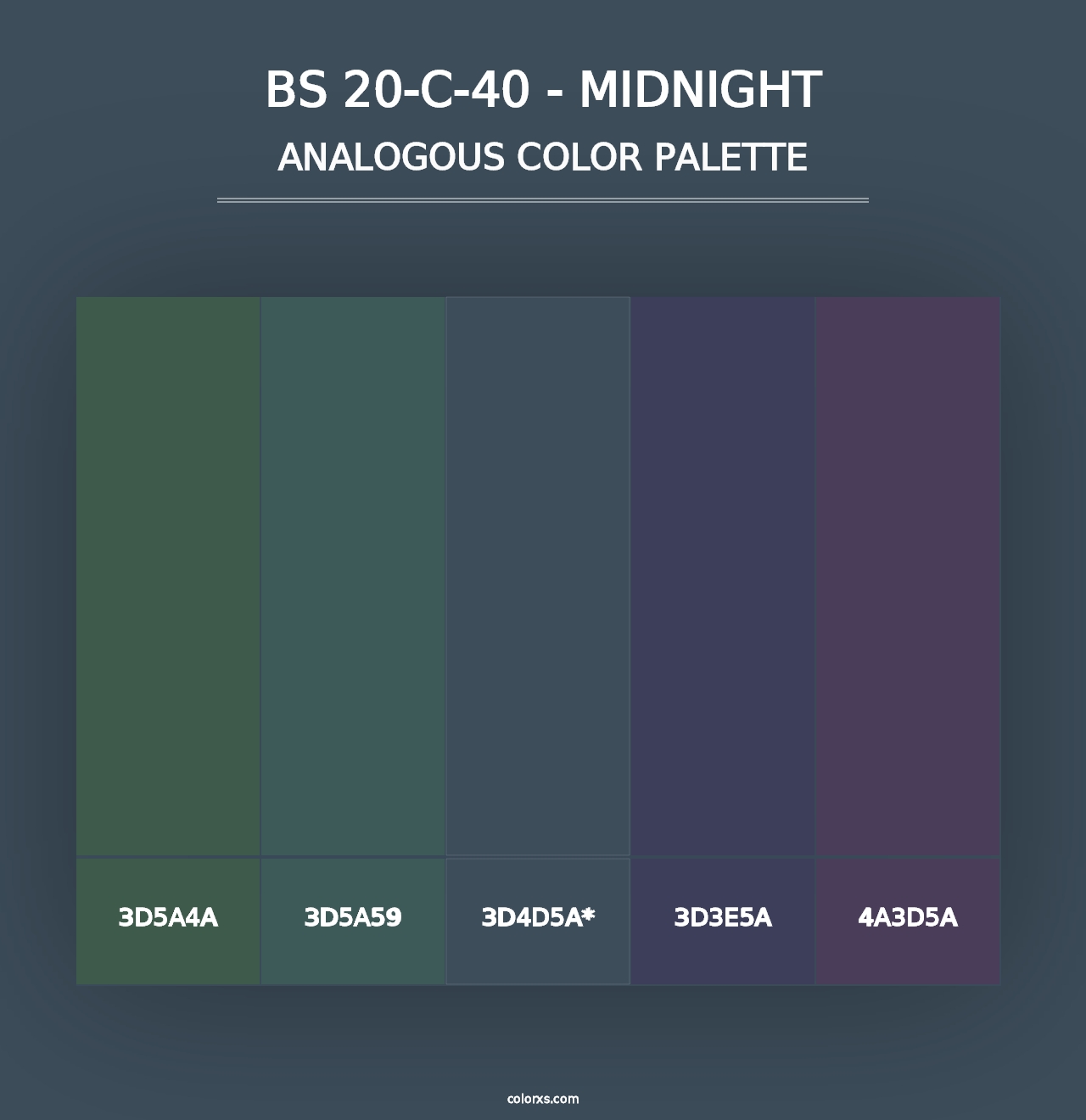 BS 20-C-40 - Midnight - Analogous Color Palette