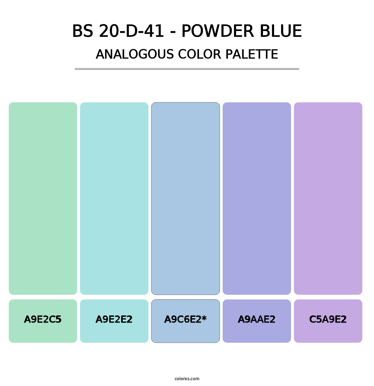 BS 20-D-41 - Powder Blue - Analogous Color Palette