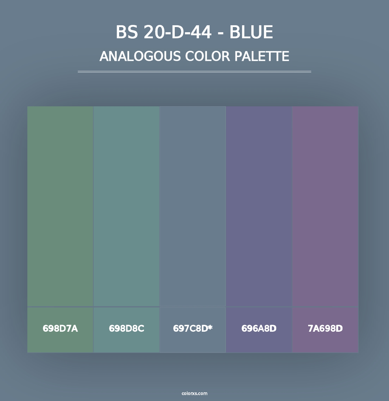 BS 20-D-44 - Blue - Analogous Color Palette