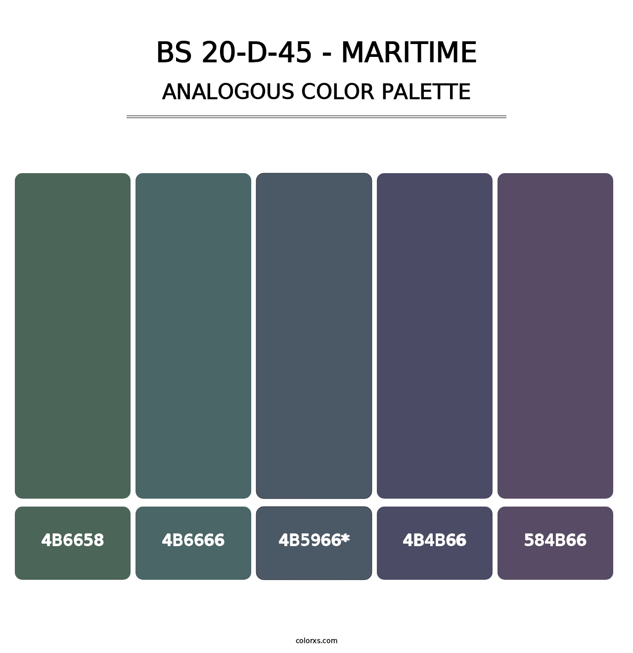 BS 20-D-45 - Maritime - Analogous Color Palette