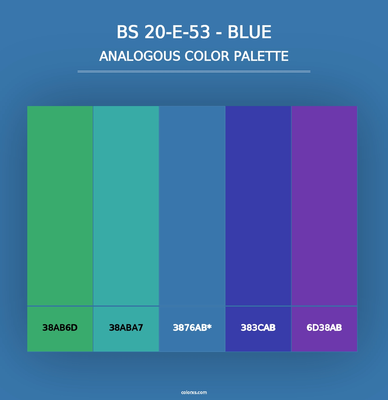 BS 20-E-53 - Blue - Analogous Color Palette