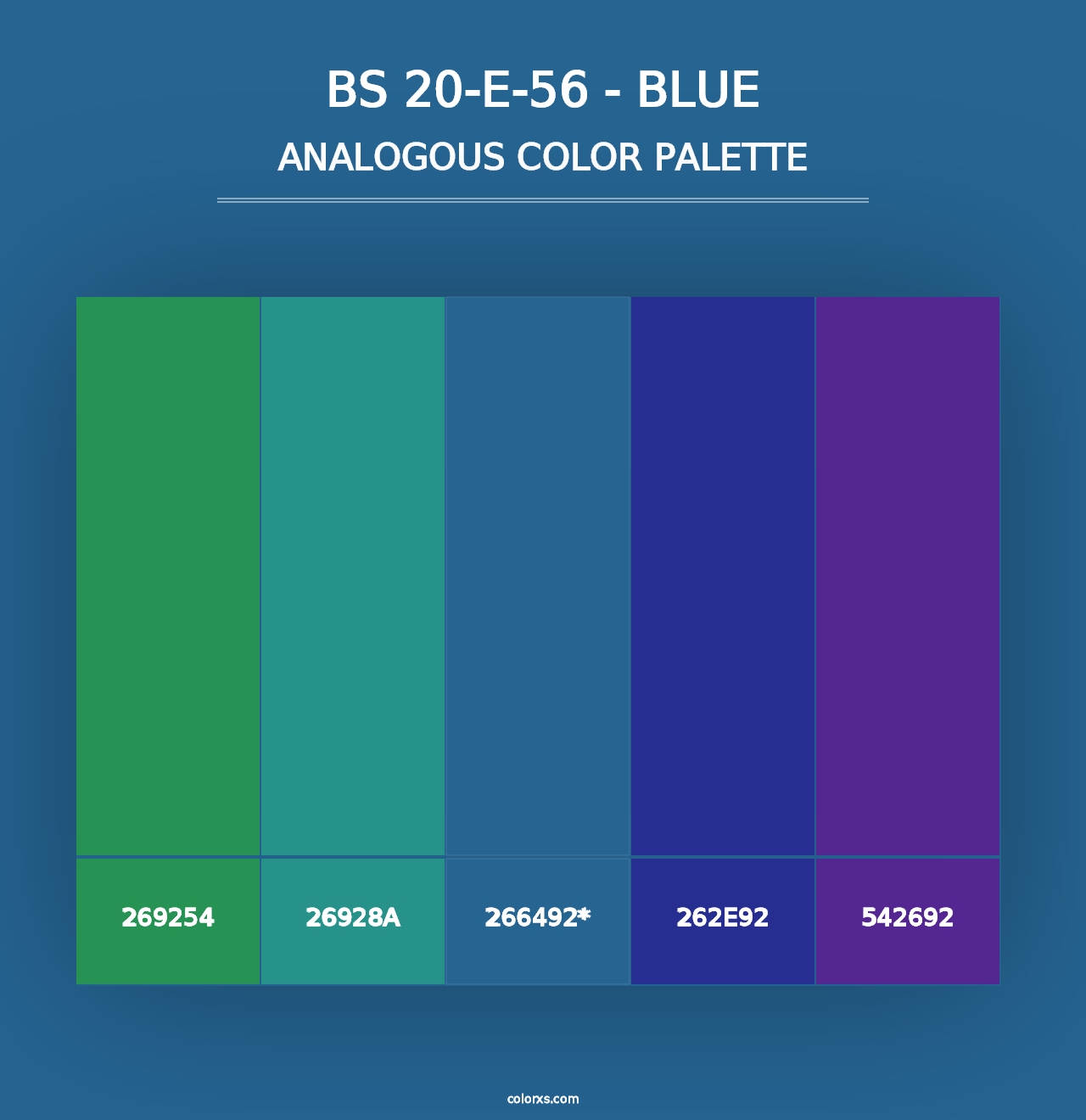 BS 20-E-56 - Blue - Analogous Color Palette