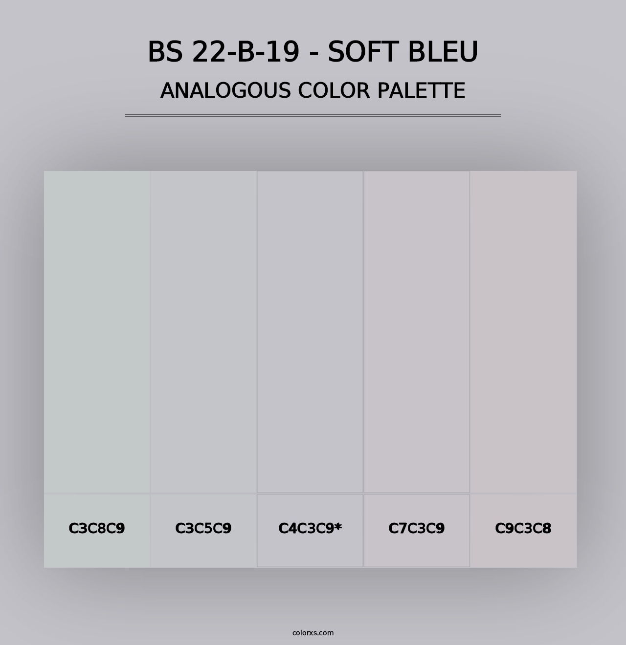 BS 22-B-19 - Soft Bleu - Analogous Color Palette