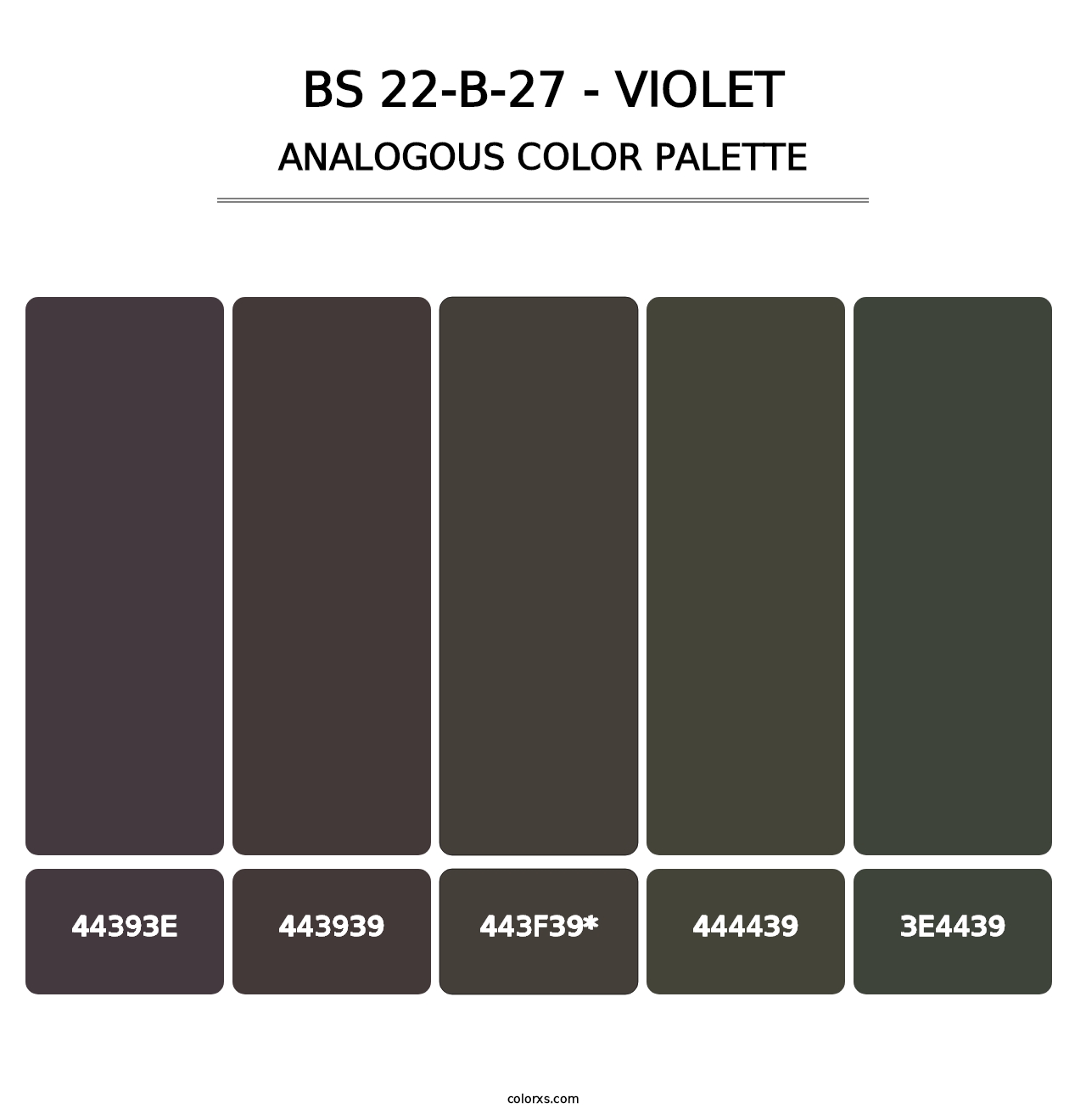 BS 22-B-27 - Violet - Analogous Color Palette