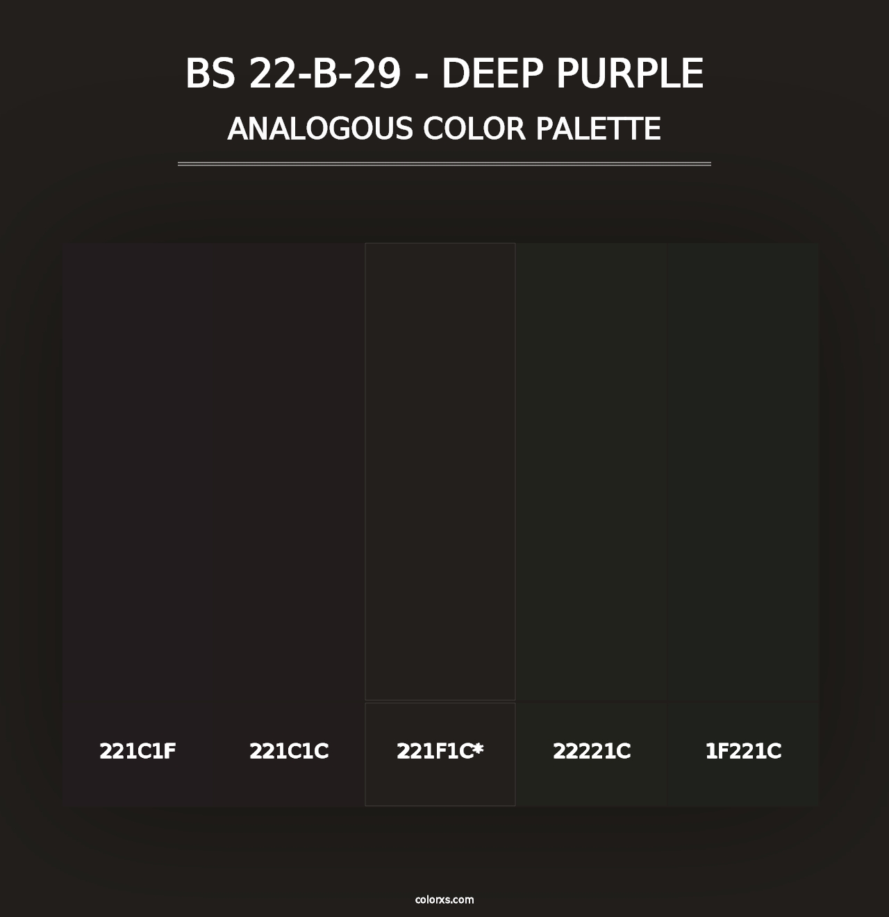 BS 22-B-29 - Deep Purple - Analogous Color Palette