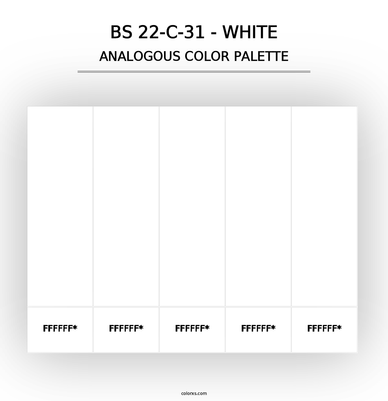 BS 22-C-31 - White - Analogous Color Palette