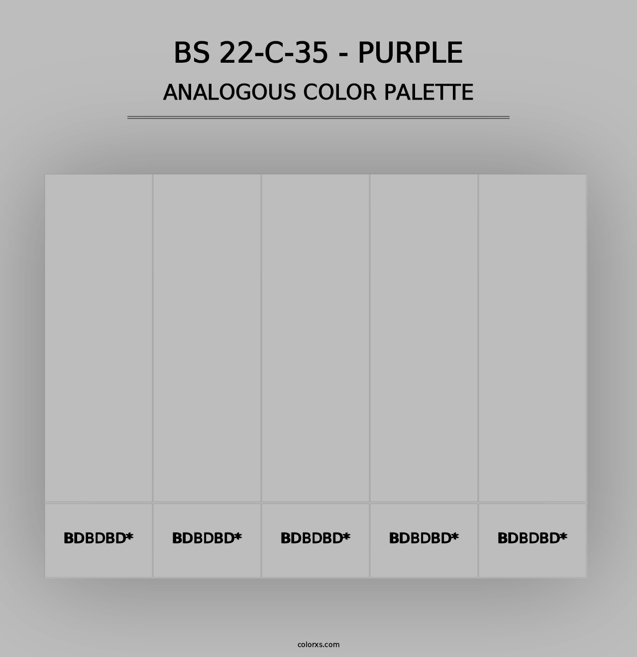 BS 22-C-35 - Purple - Analogous Color Palette