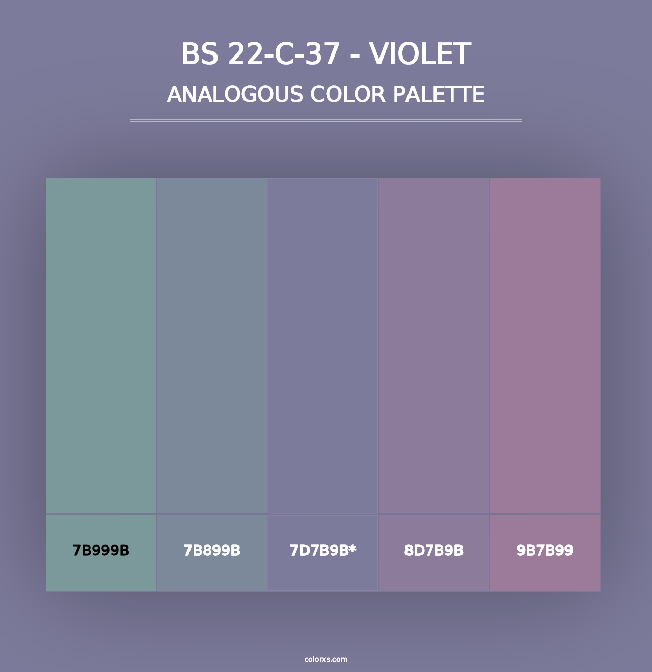 BS 22-C-37 - Violet - Analogous Color Palette