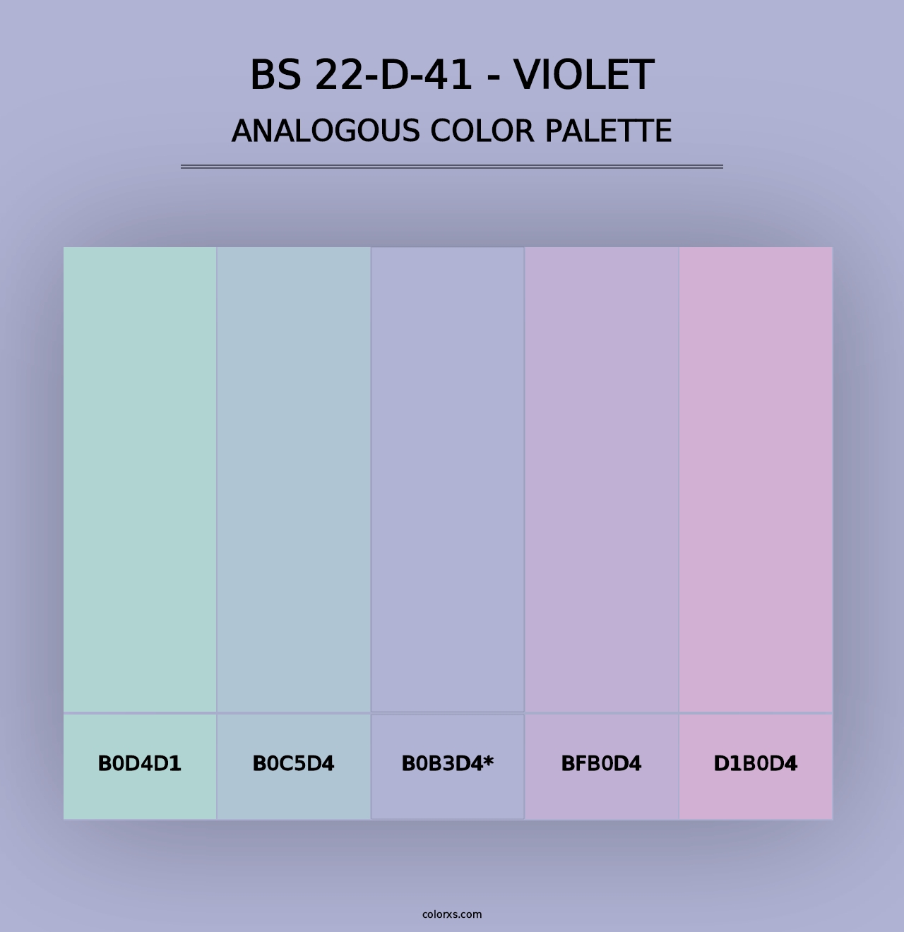 BS 22-D-41 - Violet - Analogous Color Palette