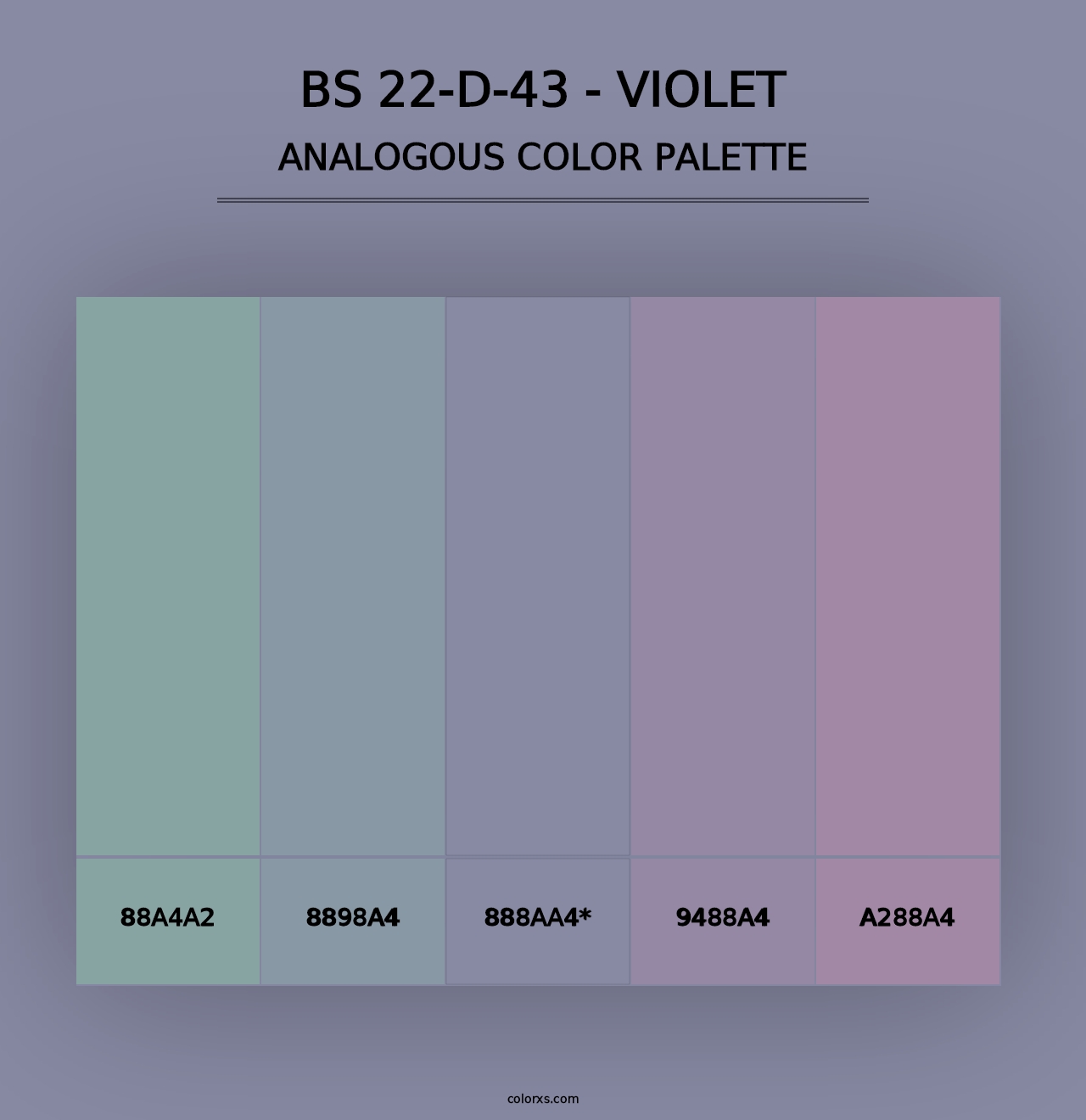 BS 22-D-43 - Violet - Analogous Color Palette