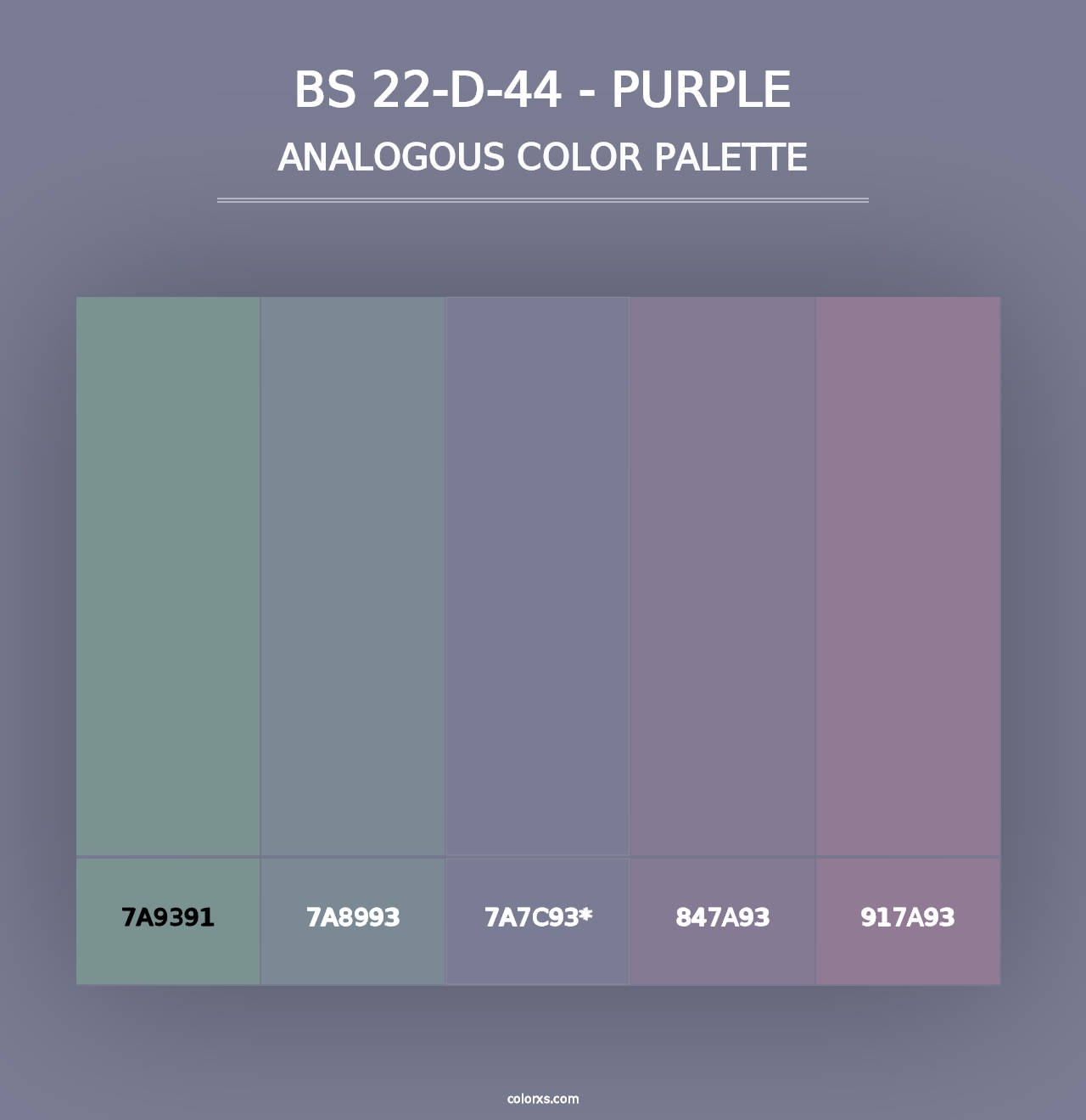 BS 22-D-44 - Purple - Analogous Color Palette