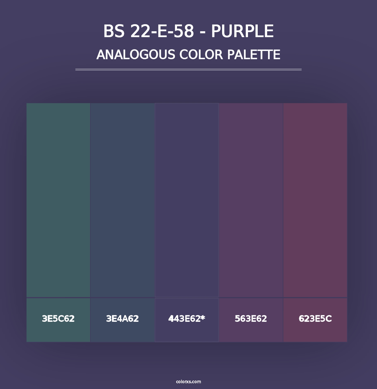 BS 22-E-58 - Purple - Analogous Color Palette