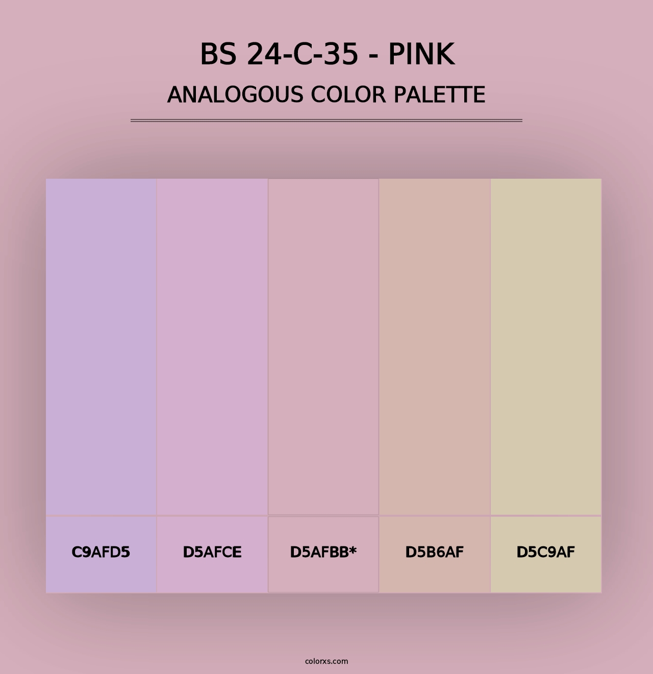 BS 24-C-35 - Pink - Analogous Color Palette