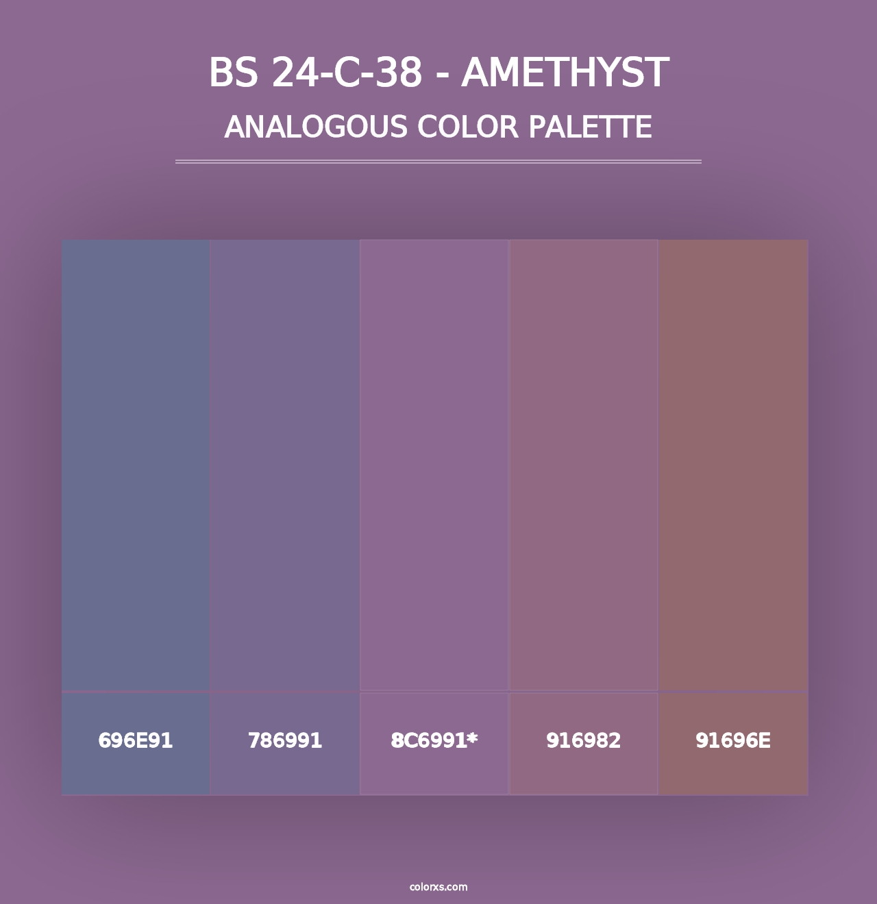 BS 24-C-38 - Amethyst - Analogous Color Palette