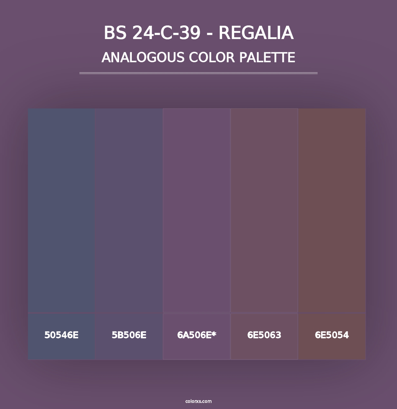 BS 24-C-39 - Regalia - Analogous Color Palette