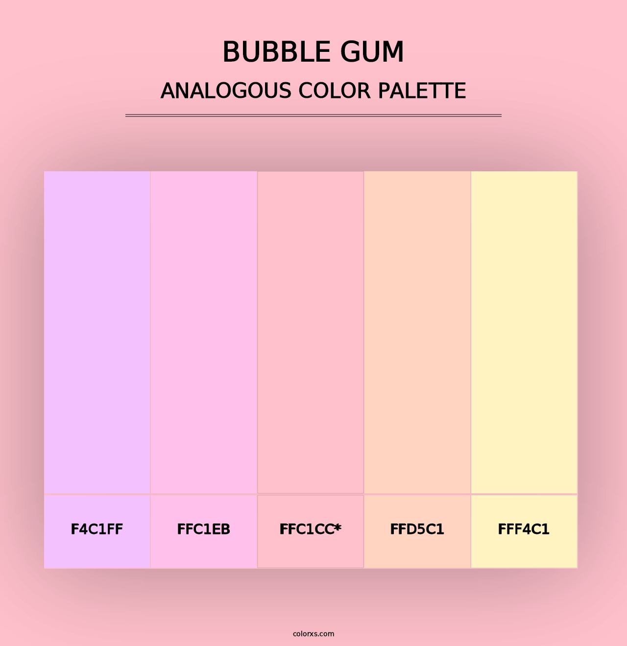 Bubble Gum - Analogous Color Palette