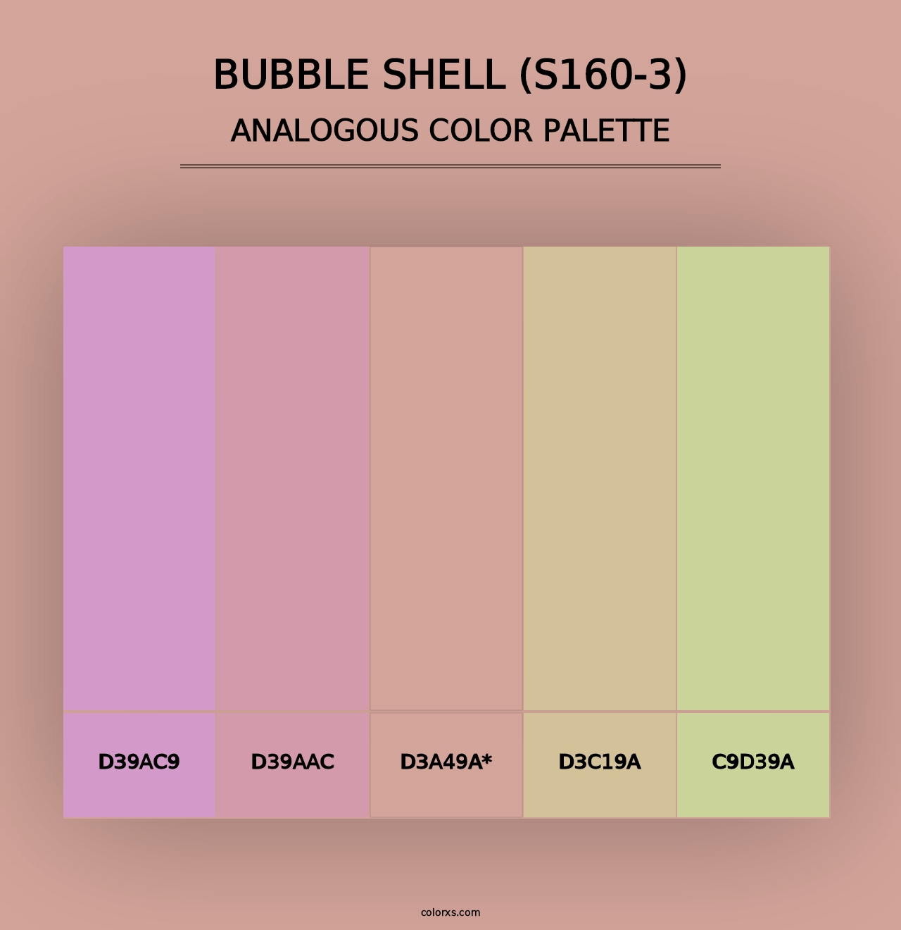 Bubble Shell (S160-3) - Analogous Color Palette