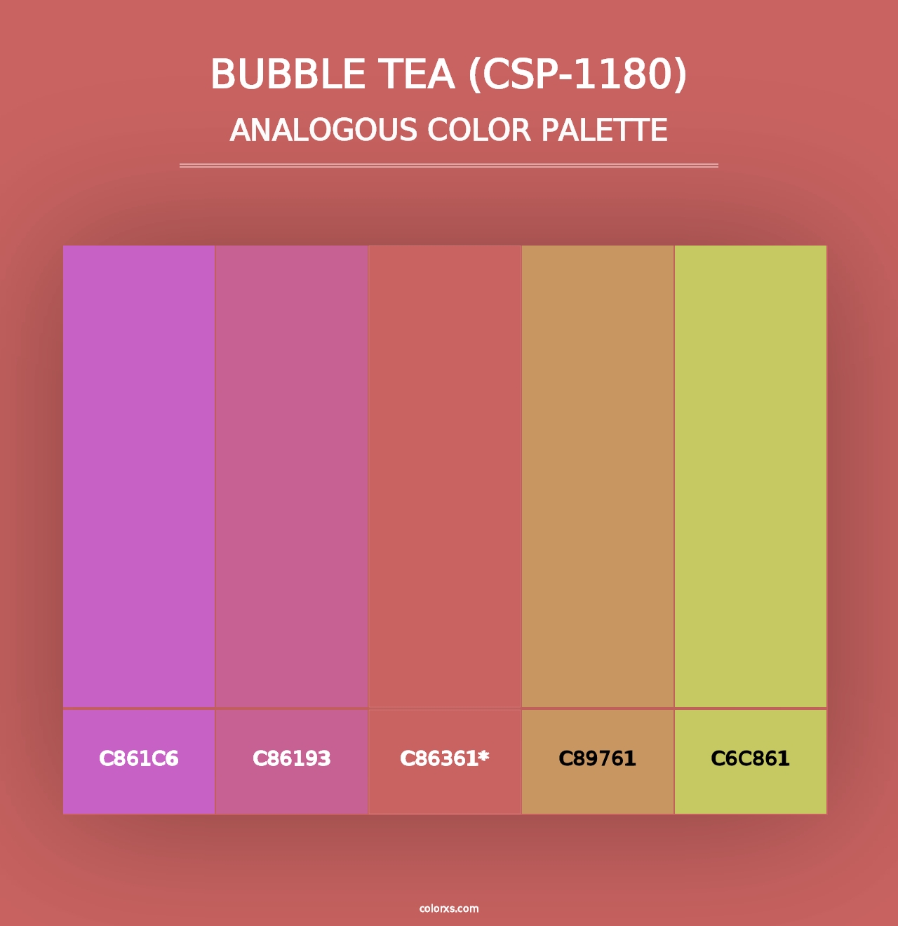 Bubble Tea (CSP-1180) - Analogous Color Palette