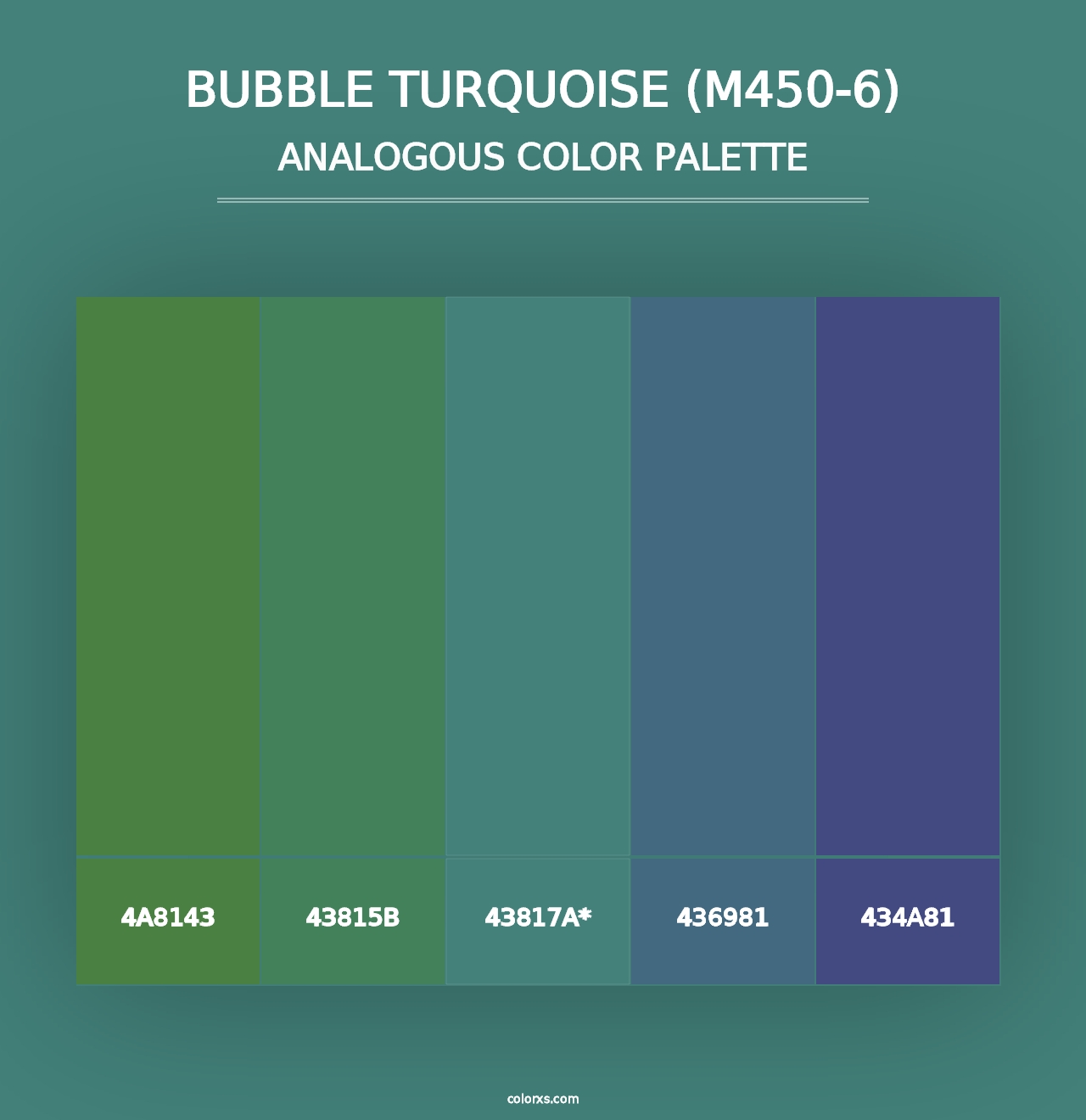 Bubble Turquoise (M450-6) - Analogous Color Palette