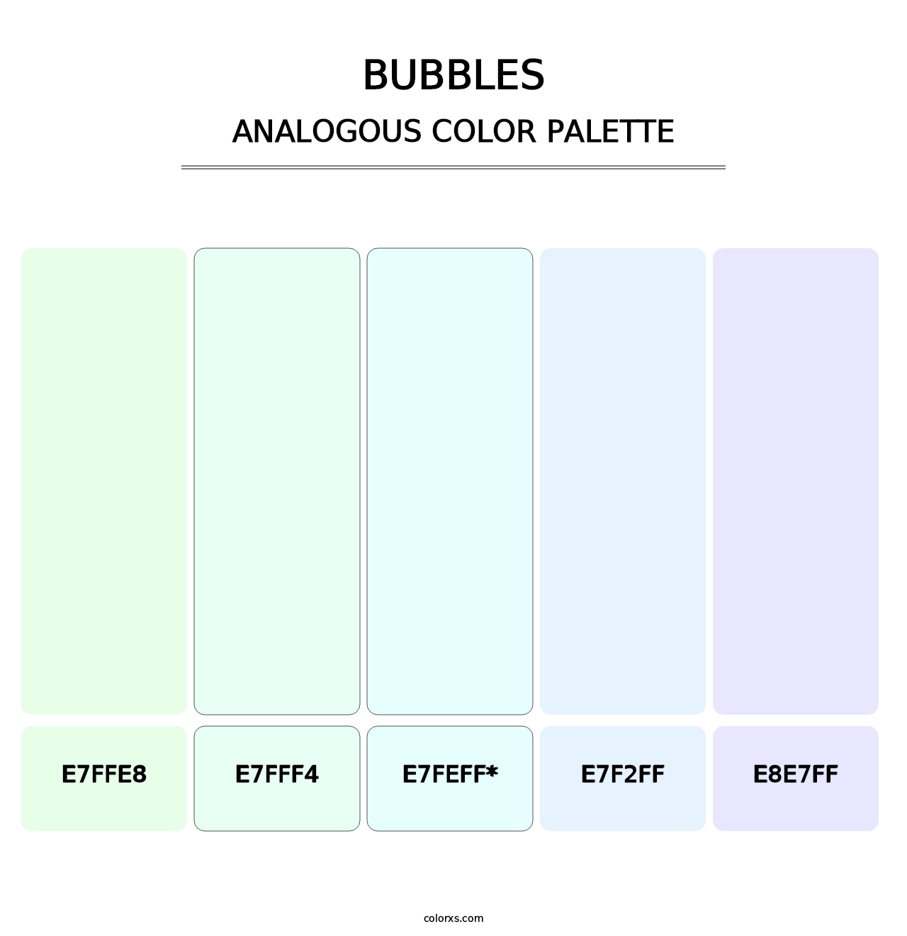 Bubbles - Analogous Color Palette