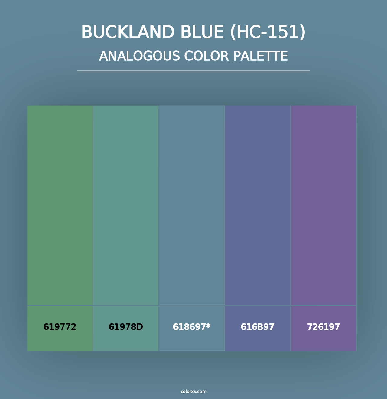 Buckland Blue (HC-151) - Analogous Color Palette