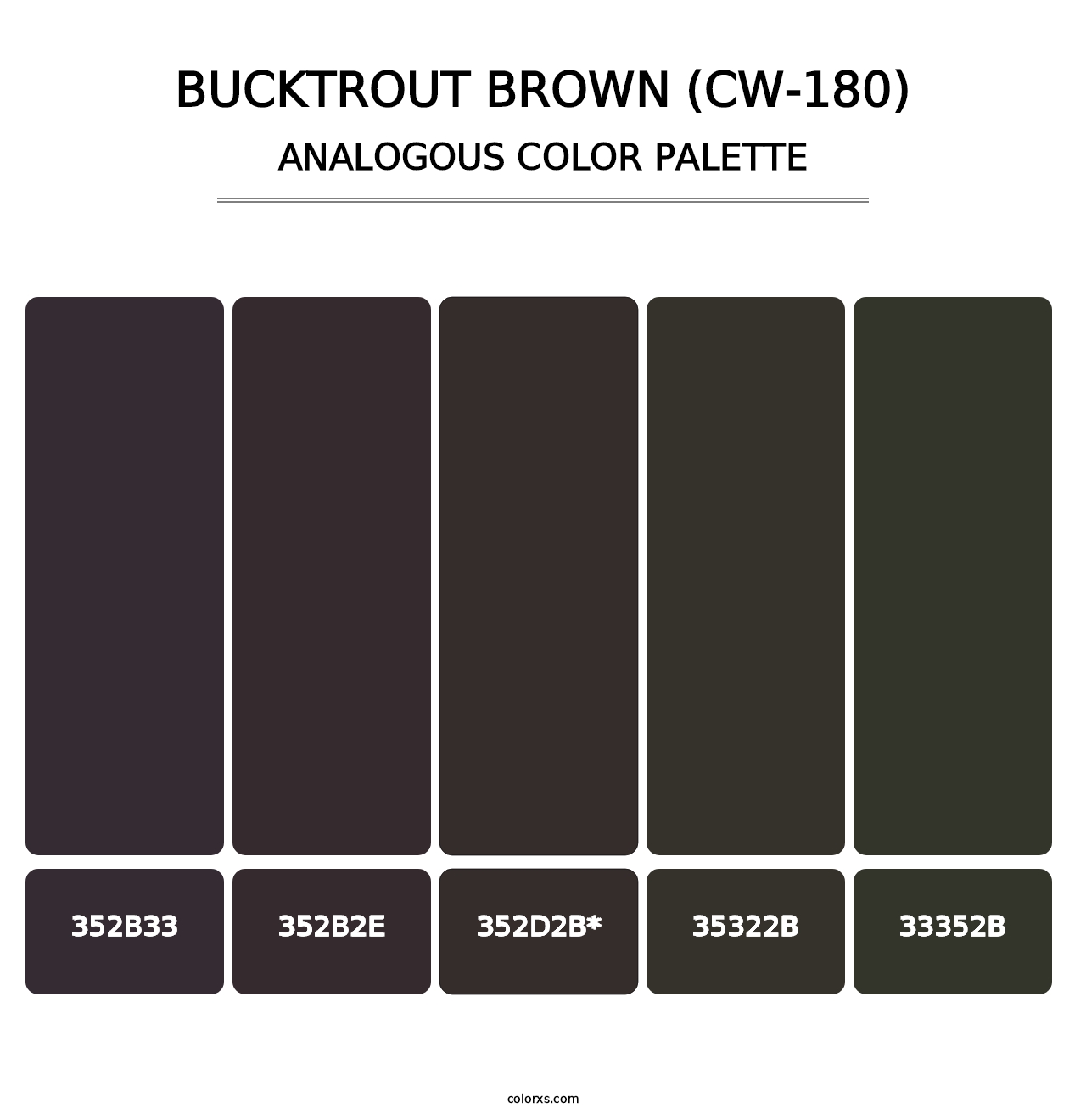 Bucktrout Brown (CW-180) - Analogous Color Palette