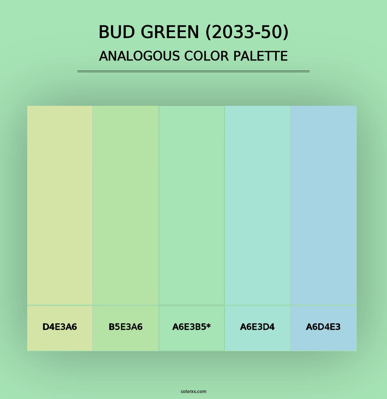 Bud Green (2033-50) - Analogous Color Palette