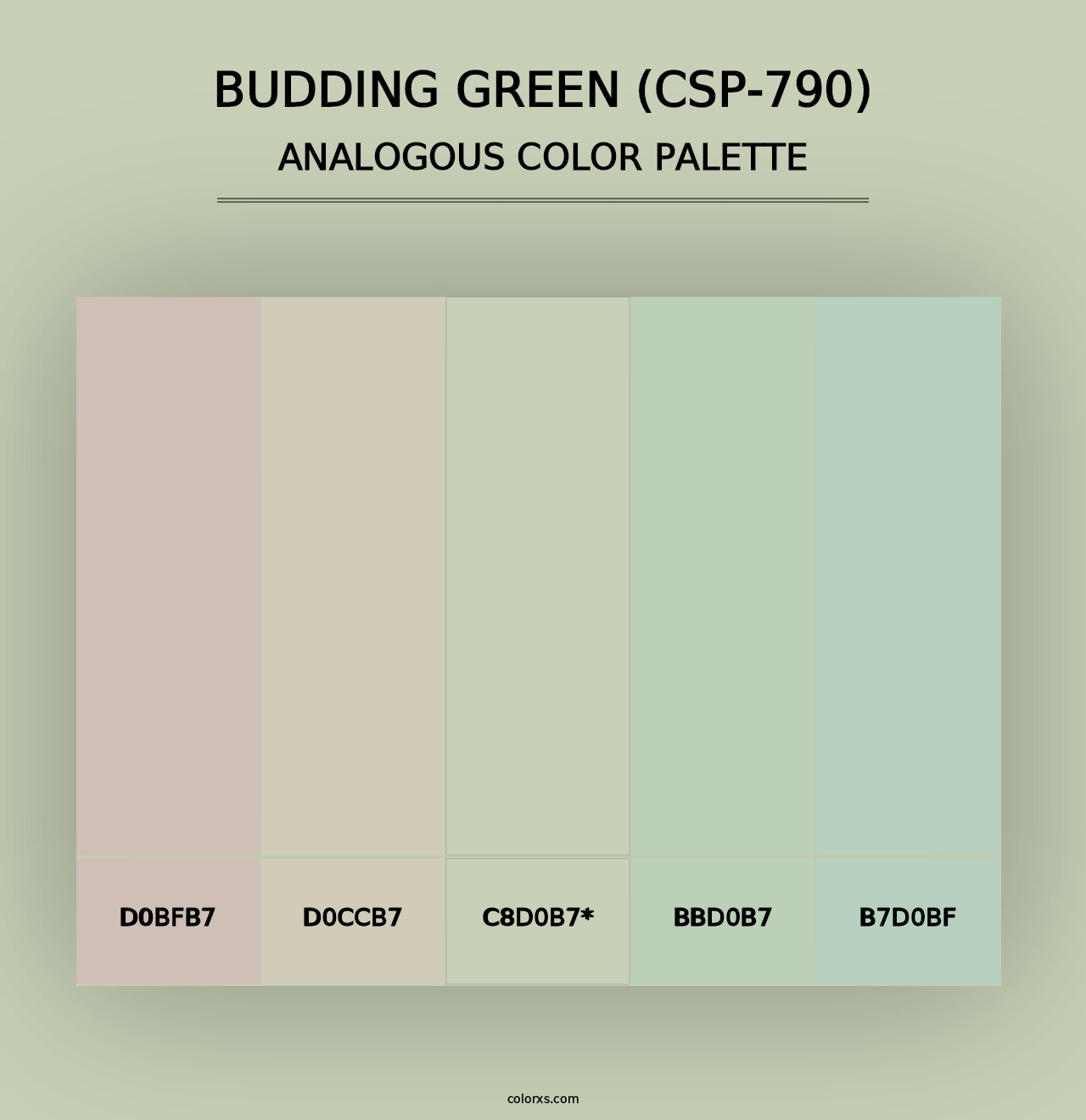 Budding Green (CSP-790) - Analogous Color Palette