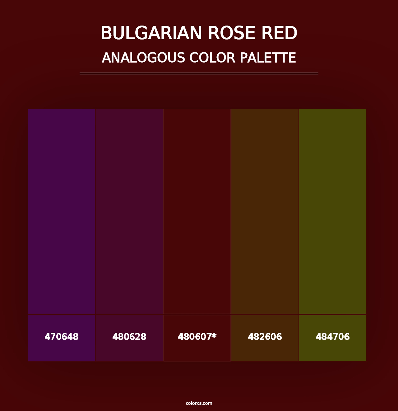 Bulgarian Rose Red - Analogous Color Palette