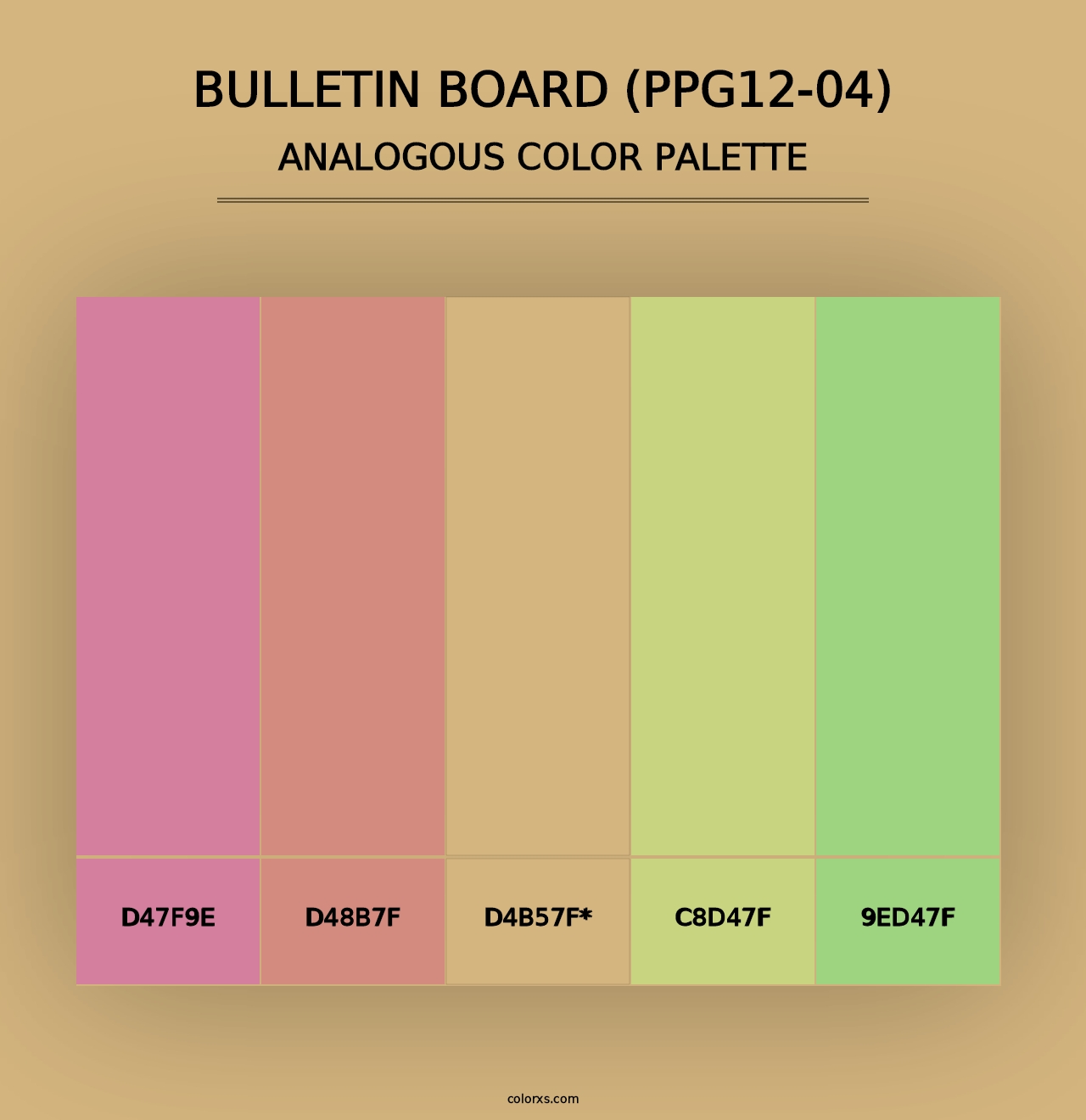 Bulletin Board (PPG12-04) - Analogous Color Palette