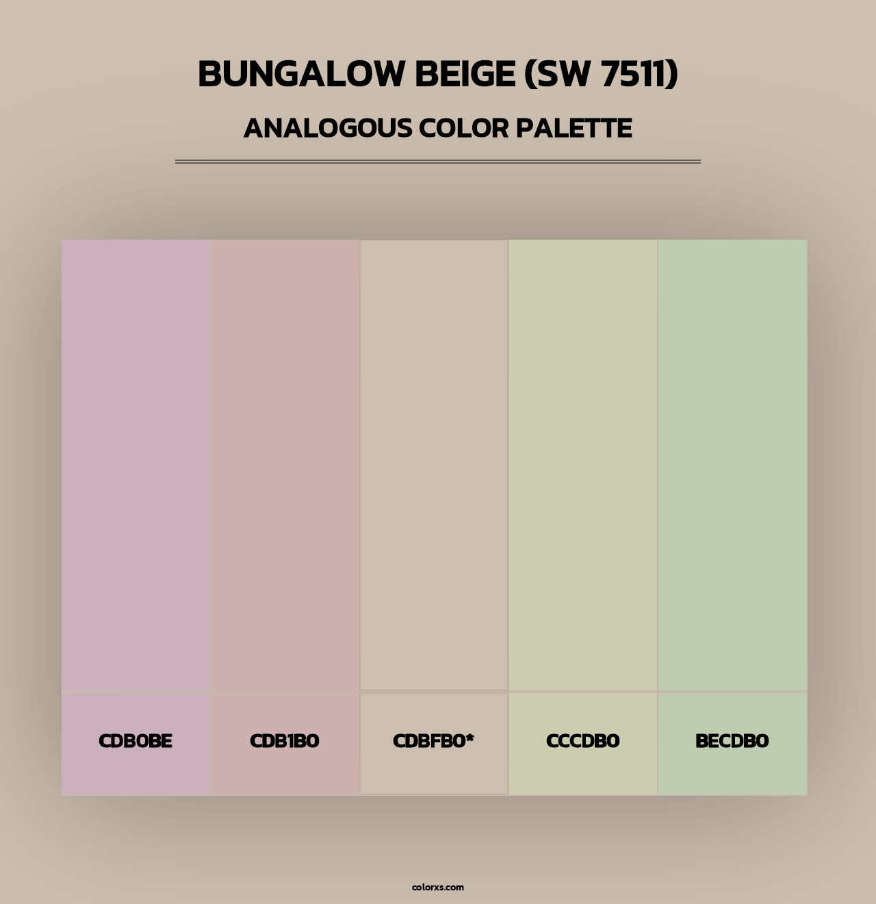 Bungalow Beige (SW 7511) - Analogous Color Palette