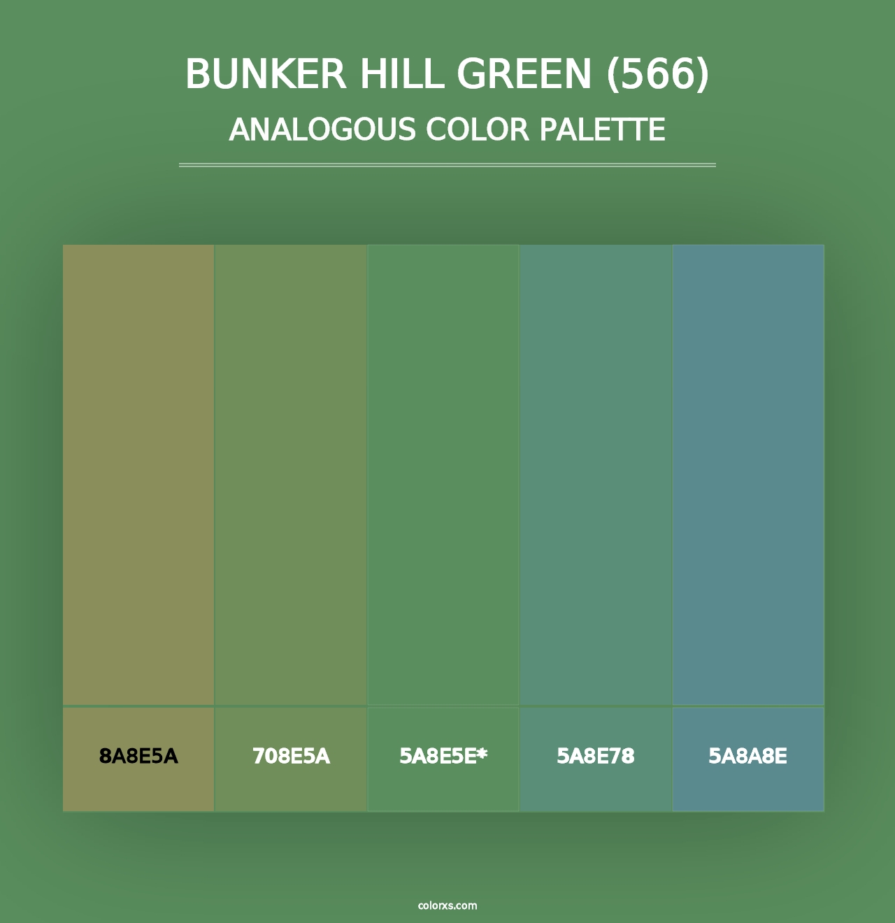 Bunker Hill Green (566) - Analogous Color Palette