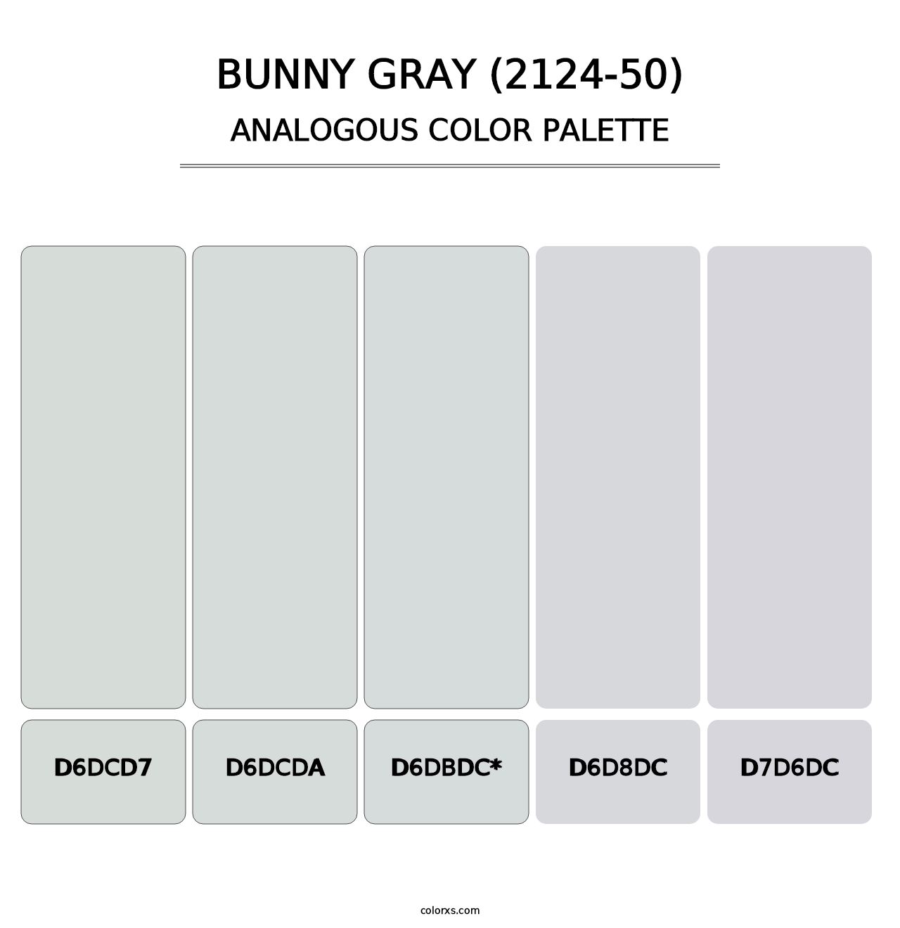 Bunny Gray (2124-50) - Analogous Color Palette