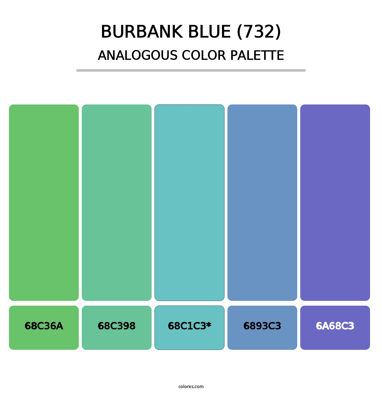 Burbank Blue (732) - Analogous Color Palette