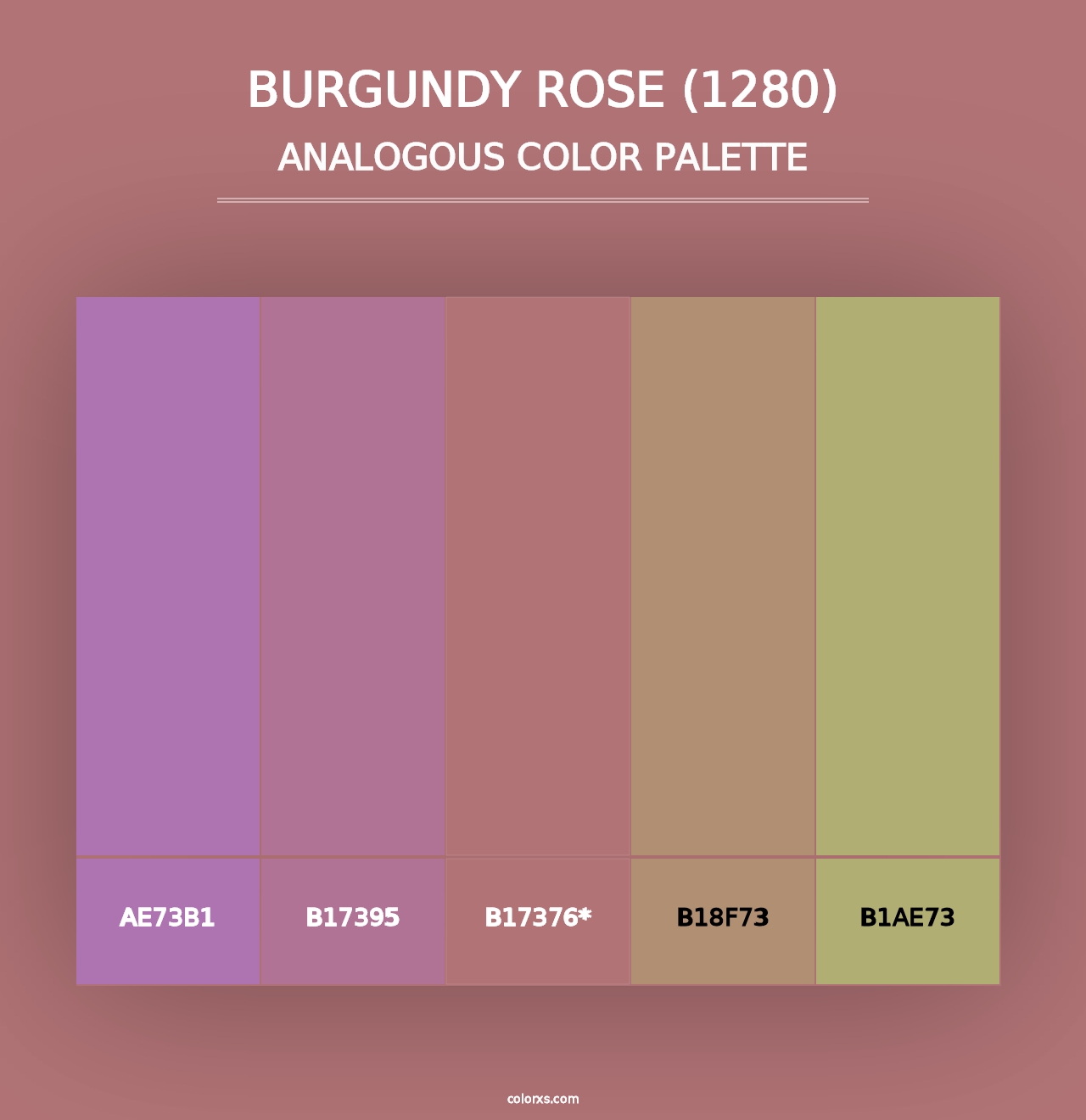 Burgundy Rose (1280) - Analogous Color Palette