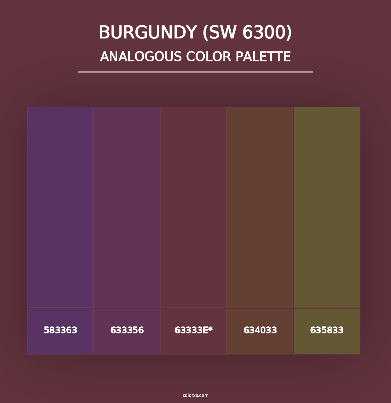 Burgundy (SW 6300) - Analogous Color Palette