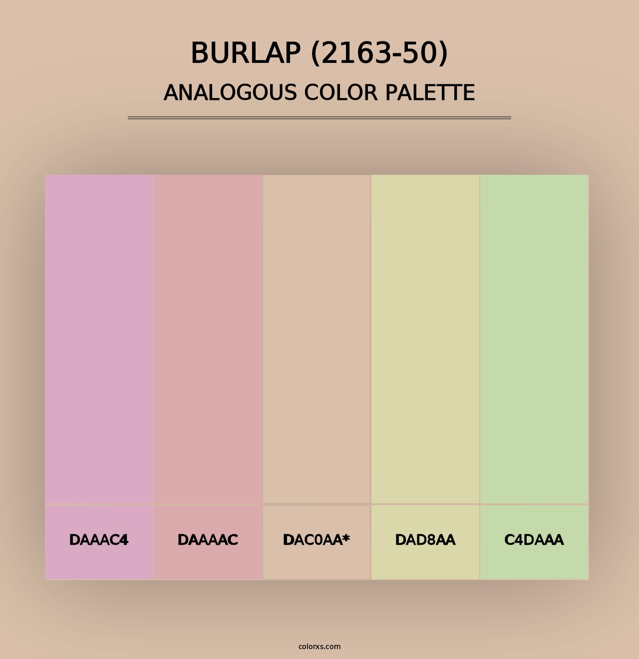 Burlap (2163-50) - Analogous Color Palette