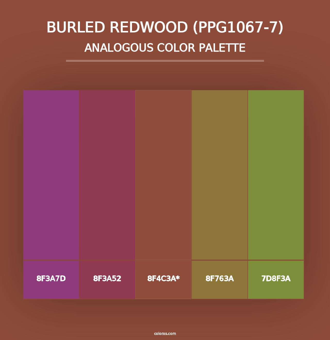 Burled Redwood (PPG1067-7) - Analogous Color Palette