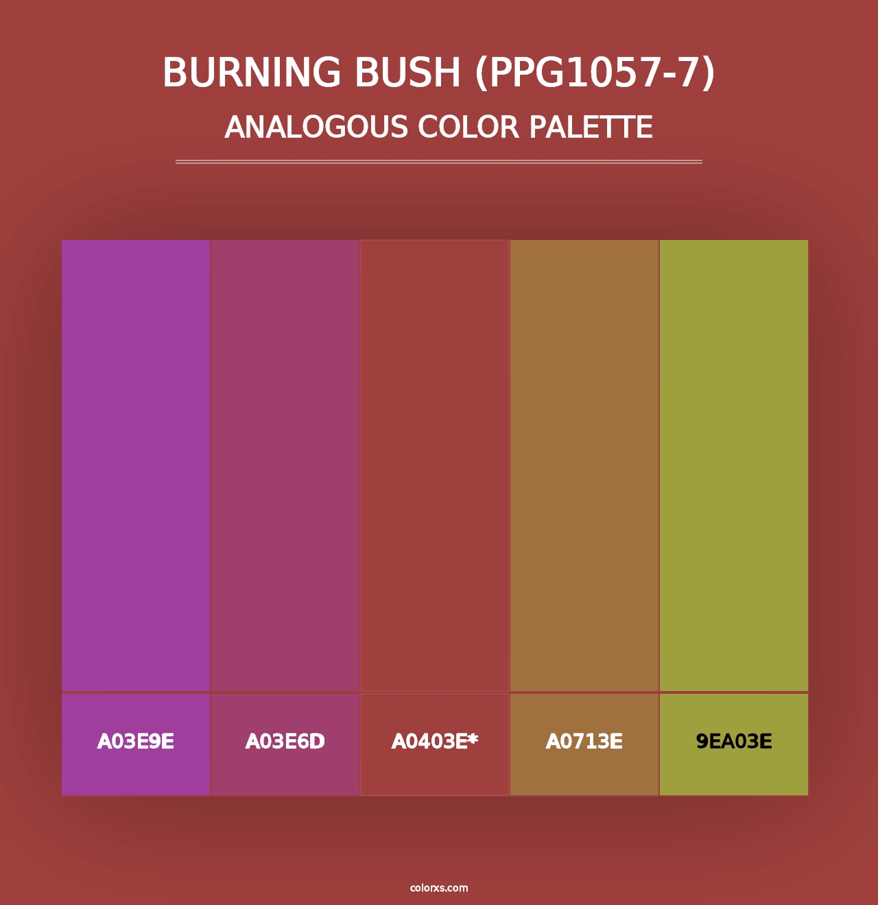 Burning Bush (PPG1057-7) - Analogous Color Palette