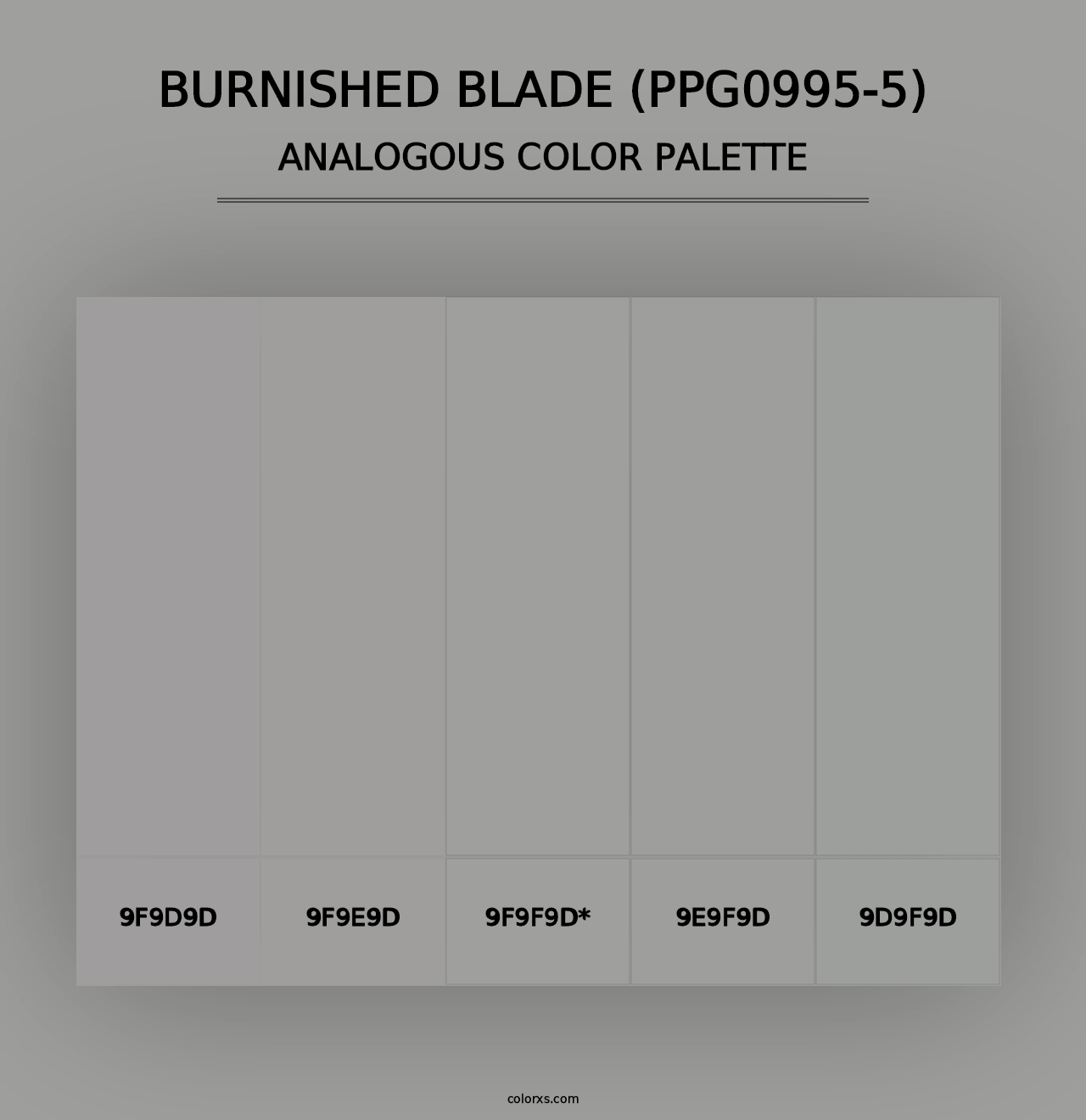 Burnished Blade (PPG0995-5) - Analogous Color Palette