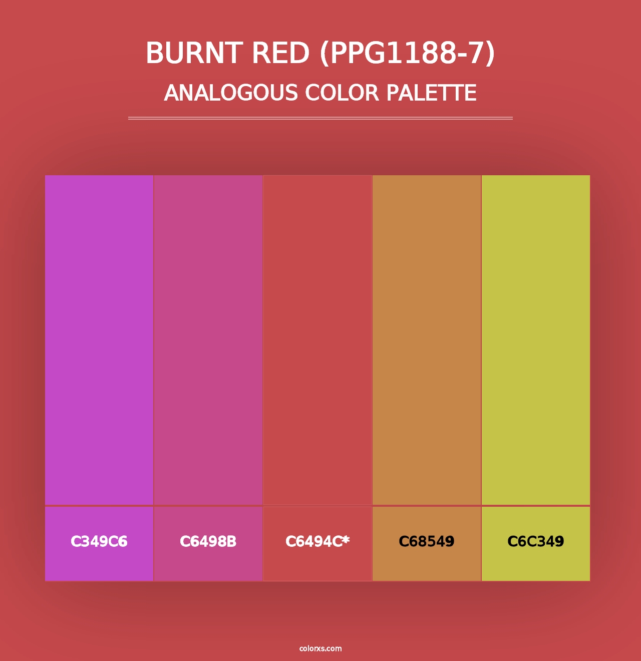 Burnt Red (PPG1188-7) - Analogous Color Palette