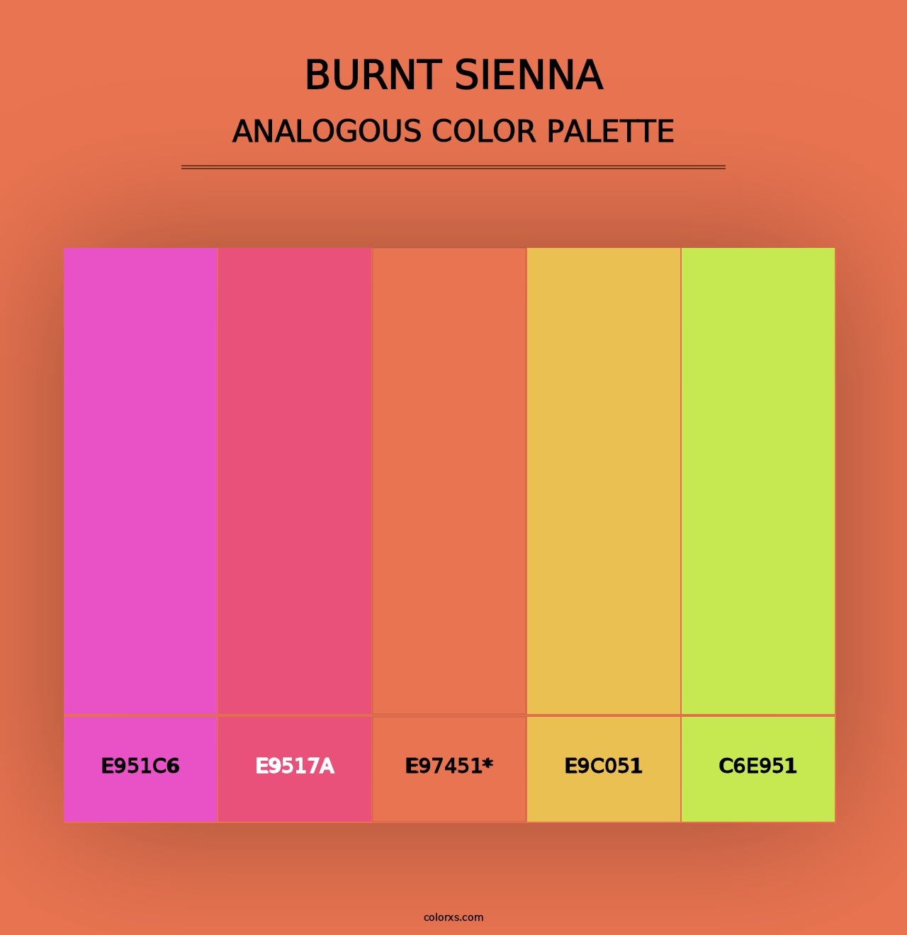 Burnt Sienna - Analogous Color Palette