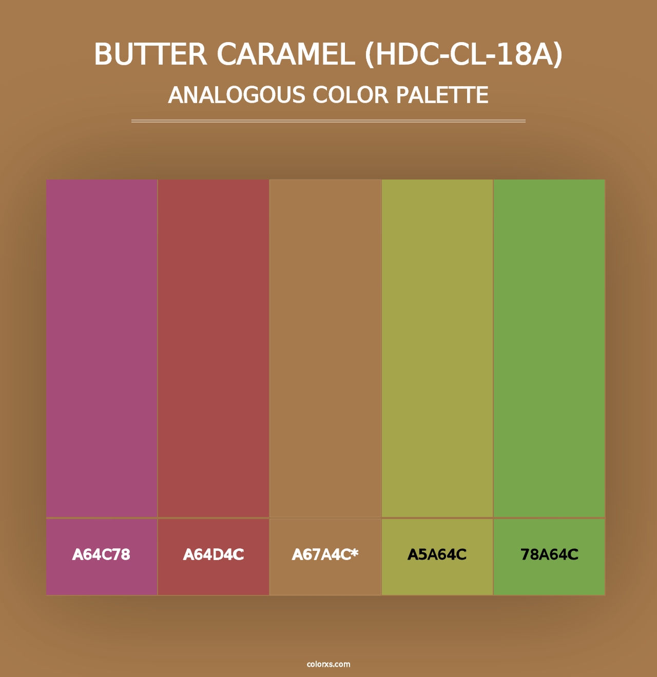 Butter Caramel (HDC-CL-18A) - Analogous Color Palette