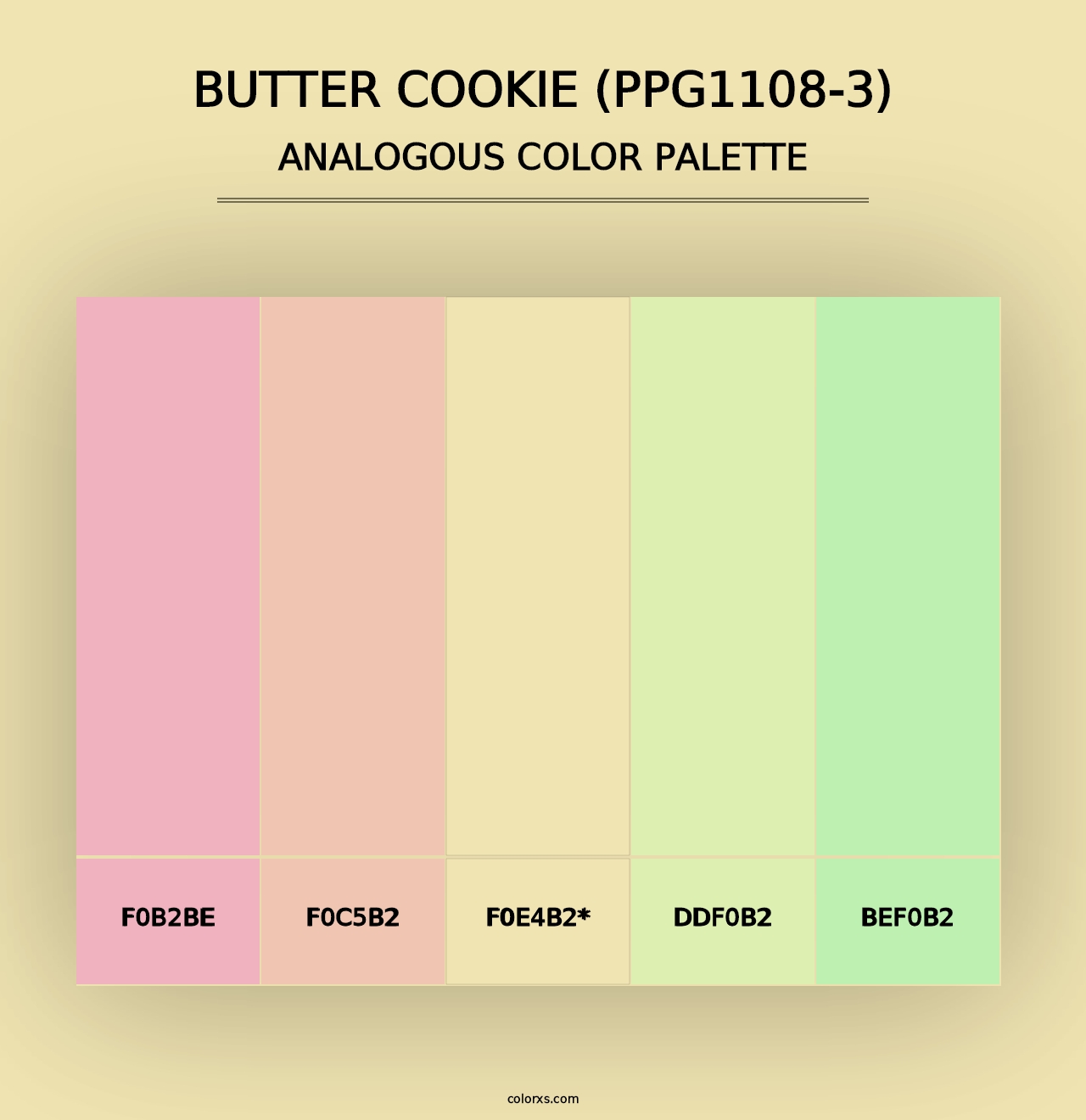 Butter Cookie (PPG1108-3) - Analogous Color Palette