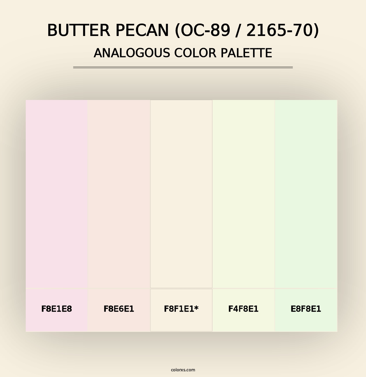 Butter Pecan (OC-89 / 2165-70) - Analogous Color Palette