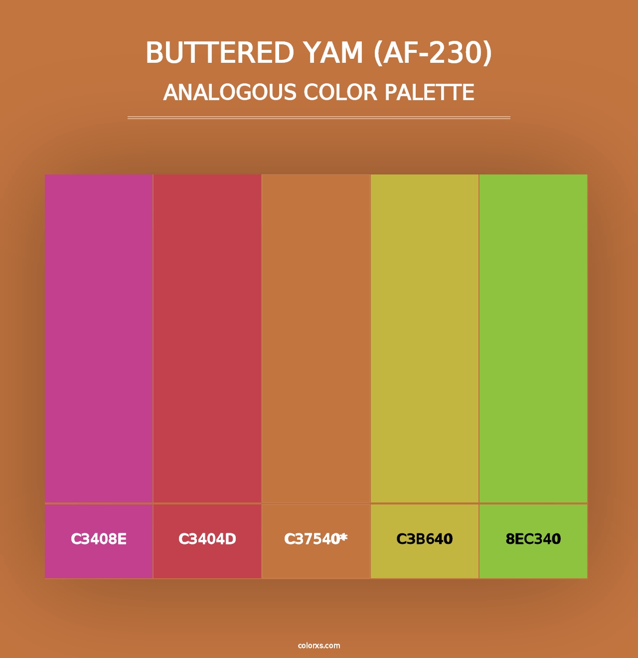 Buttered Yam (AF-230) - Analogous Color Palette