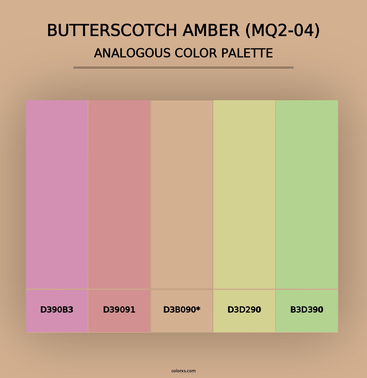 Butterscotch Amber (MQ2-04) - Analogous Color Palette